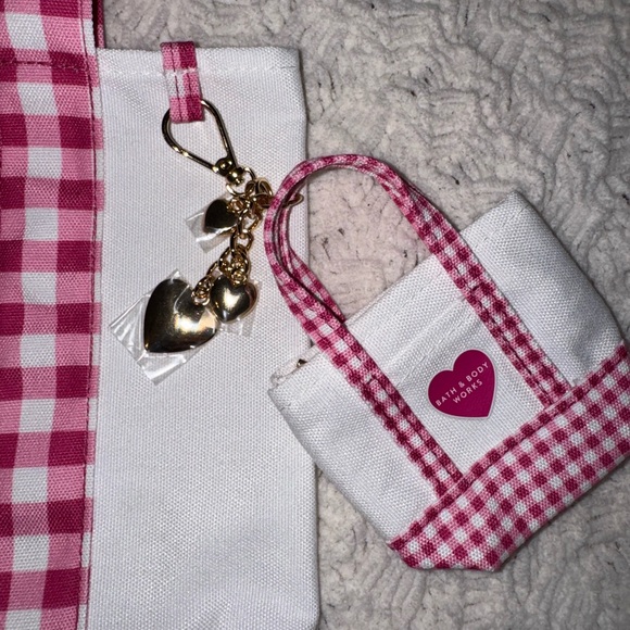 NEW Bath & Body Works Gingham Mini Tote - Picture 4 of 4